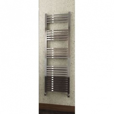 Vertical square barchrome heated towel rail 800 x 600